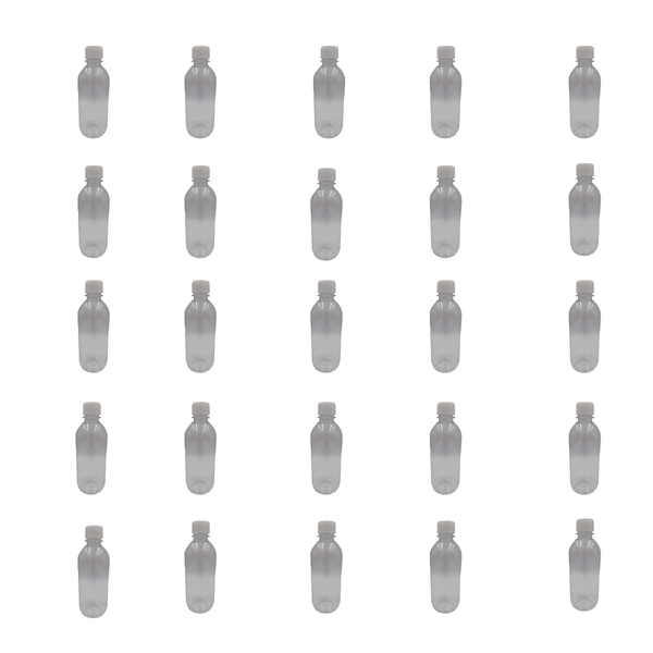 25 x 330ml Plastic Water &amp; Juice Bottles with caps | Reusable &amp; Leak-Proof
