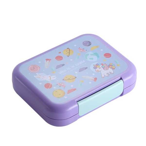 Portable plastic large-capacity cartoon student lunch box-900ml