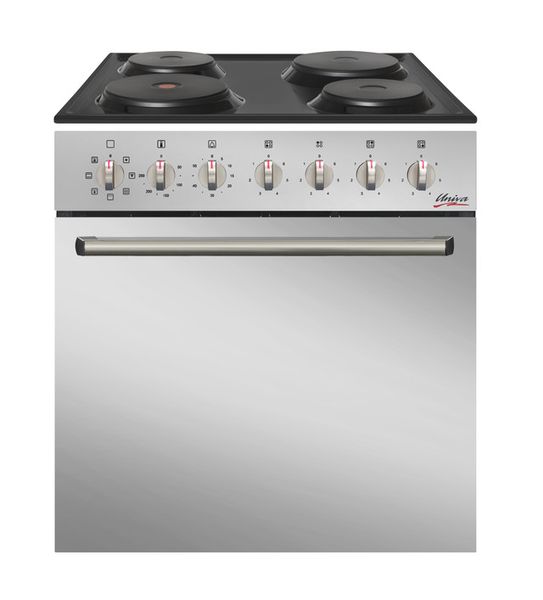Univa U336MF M/function Fan Assisted Undercounter Oven &amp; Black Hob - Mirror