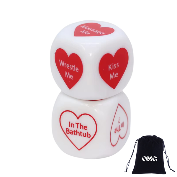 OMG Romantic Dice Game for Couples - Fun and Flirty Bedroom Play in OMG Bag