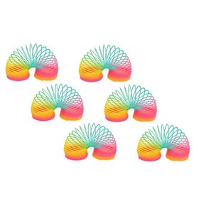 Retro Large Rainbow Slinky Stretchy Spring Fidget Toy - 10cm - Pack of ...
