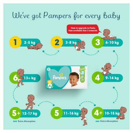 Pampers Baby-Dry Nappy Pants Size 8, 44 Nappies, Jumbo+ Pack
