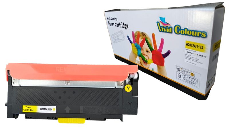 Vivid Colours Compatible WITH - HP 117A / W2072A Yellow Toner Cartridge