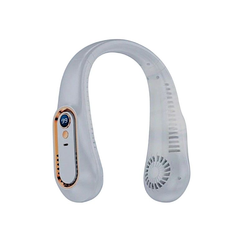 Portable Bladeless Hanging Neck Fan - White