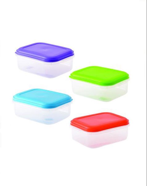 Set Of Four 1.6L Food Saving Containers - Assorted Colors