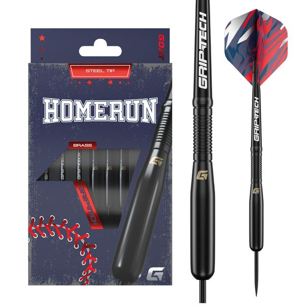GOAT Homerun Black Brass Darts Set - 15Gr
