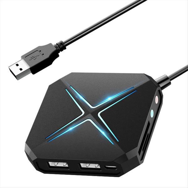 10-In-1 Usb Hub Dock Station Usb Audio Adapter For Pc Windows