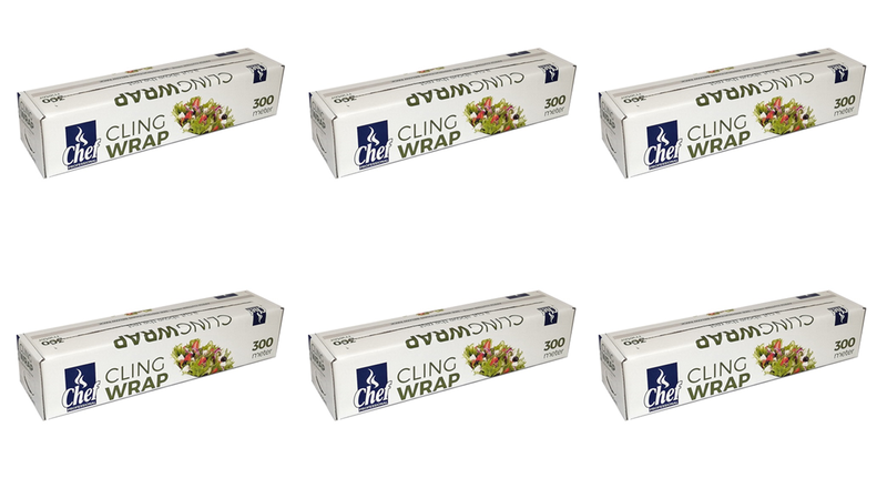 Chef Professional Cling Wrap - 300m x 30cm - 6 Pack