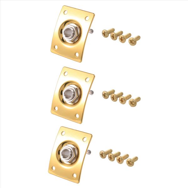 Square Style Jack Plate Guitar Bass Jack 1/4 Output Input Jack Socket