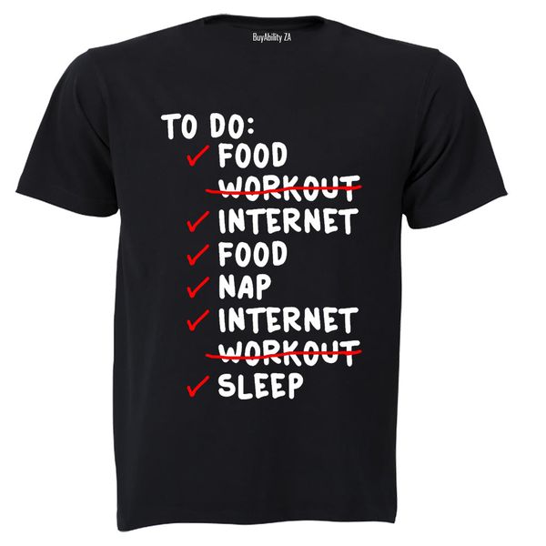 To Do List - Mens - T-Shirt - White