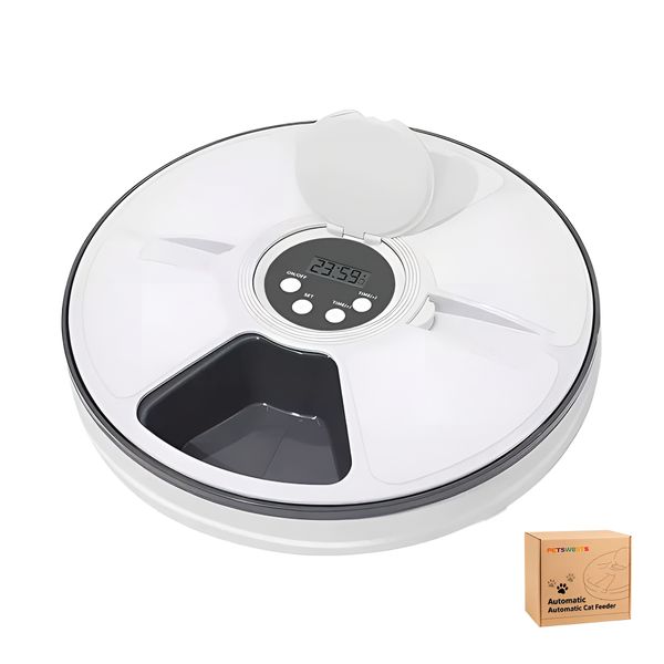 Automatic Cat Feeder Wet Food Cat Food Dispenser with Timer 6 Meals