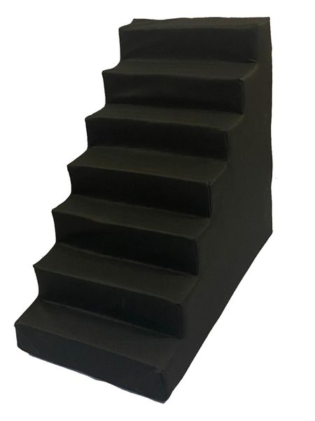 Doggie Steps - Narrow -7 Step -Black Canvas