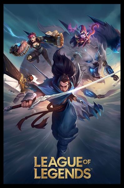 League of Legends (Key Art) Poster with Black Frame