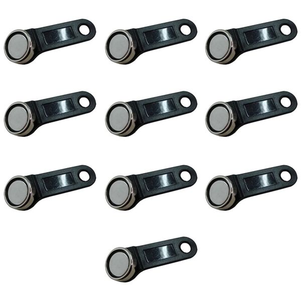 10Pcs DS1990A-F5 TM Card iButton Tag With Wall-Mounted Black