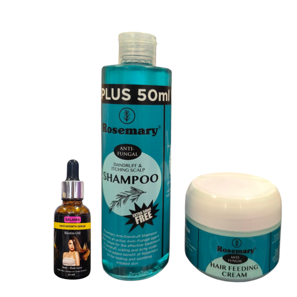 Rosemary - Anti-Fungal Shampoo &amp; Hair Feeding Cream With Biotin Oil