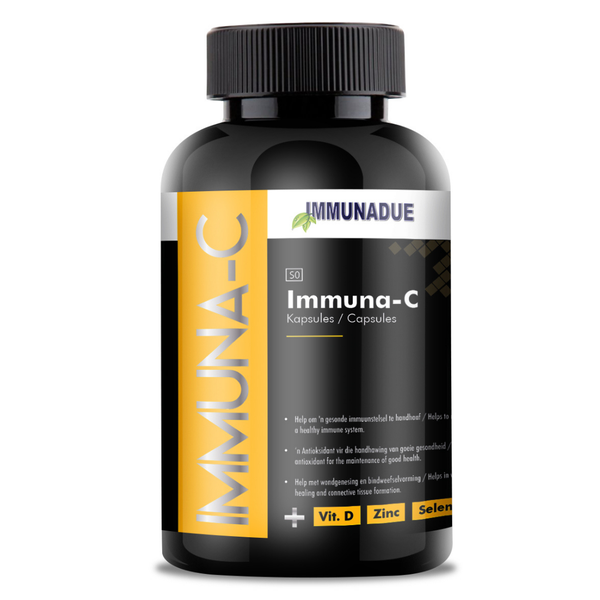 IMMUNA-C (90 Capsules):Vitamin C + healthy skin, bones, teeth + mood