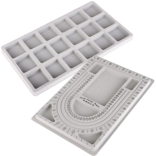 Home Professional Flocked Bead Jewelry Making Organiser Board Set Of 3