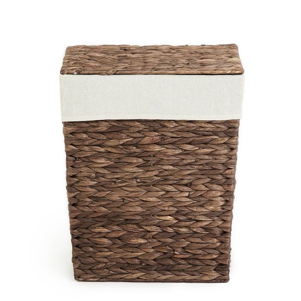 George &amp; Mason - Woven Brown Hyacinth Laundry Bin - Medium