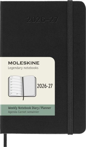 Moleskine 2027 18m Black Pocket Weekly Hard
