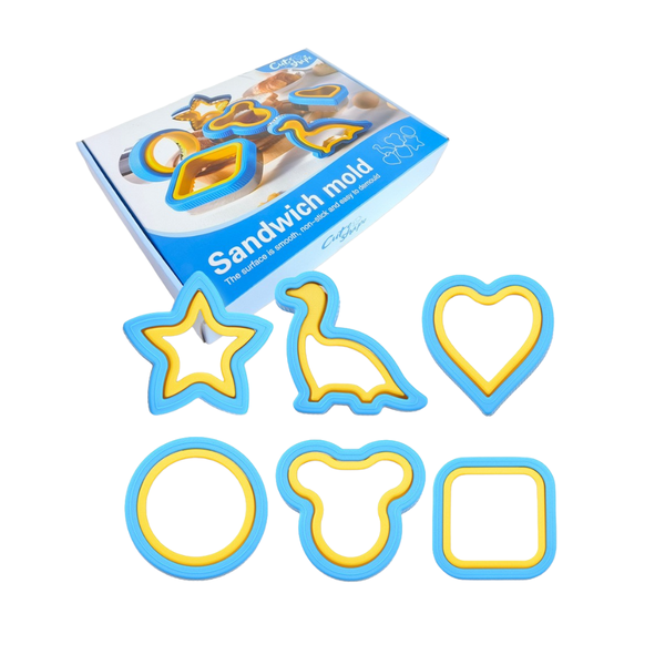 6pcs Sandwich Cutter Sandwich Makers Cookie Cutter Fruit &amp; Veg Cutter Mold