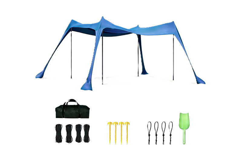 3Mx3Mx2M Beach Tent Canopy Shade Canopy Beach Tent Pop Up Sun Shelter