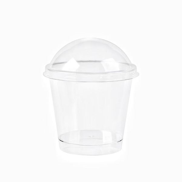 JOY2U100MLDisposable Transparent round Ice Cream Pudding Party Dessert Cups