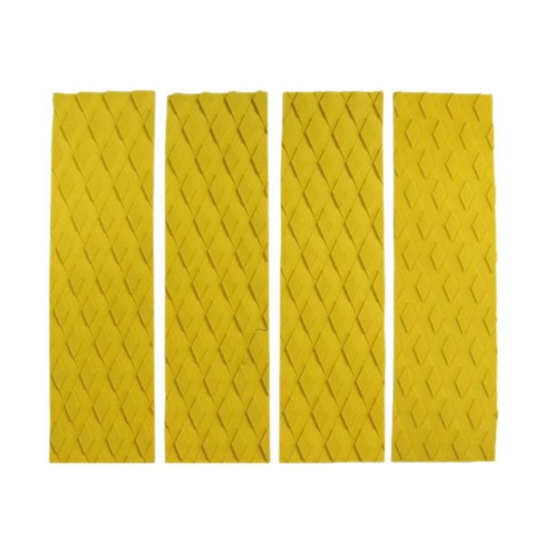 4Pcs/Lot Surfing Front Traction Pad-SUP Surfboard Deck Grip(Yellow)