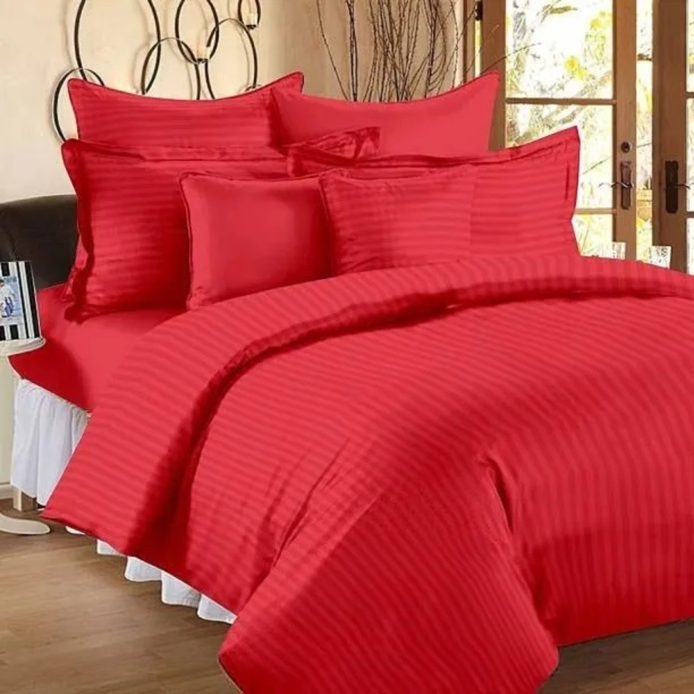 Relax Collection Microfibre Duvet Cover 3 Piece Set - Red