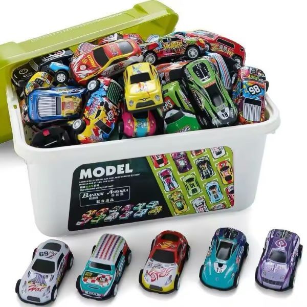 SamMag Biz 30 Piece Children's Toy Cars with Storage Box
