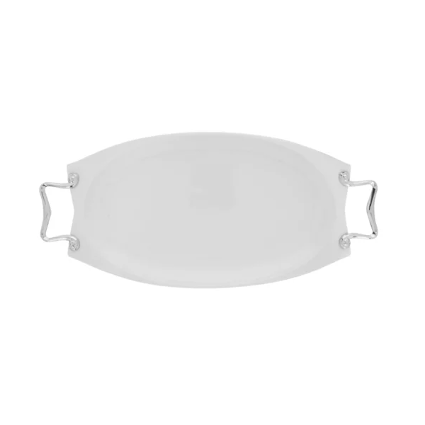 Kitro White Porcelain Egg Fondue Plate - Platter