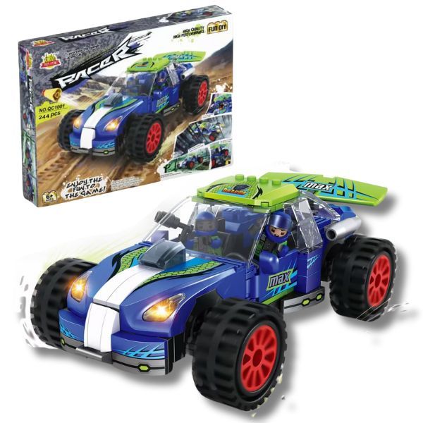 Off-Road Racer Building Block Set 244 pcs - Blue Beast Ages 6+
