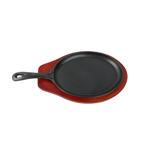 Best's Cast Iron Frying Pan with Handle And Bamboo Stand