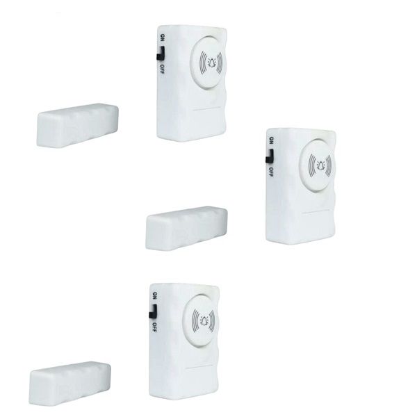 Pack of 3 DIY Entry Door Compact Home Alarm