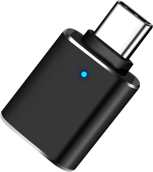 USB-C Male to USB 3.0 OTG Adapter with Blue LED Indicator