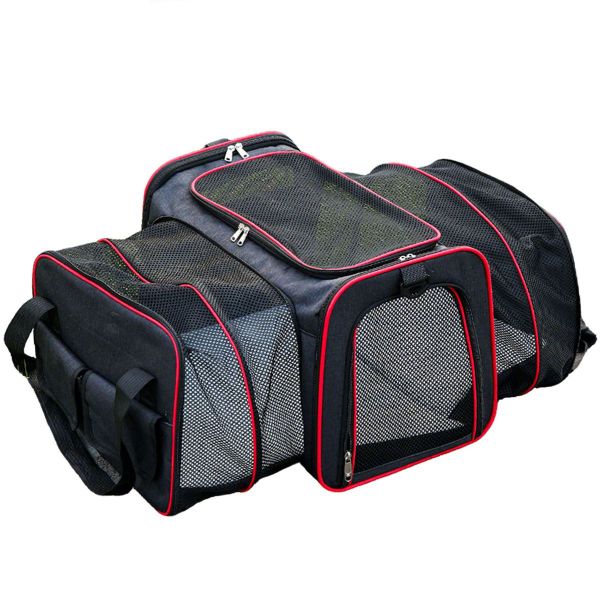 JESSEJESSEFoldable Airline Approved Pet Carrier with ,Expandable Cat Bag