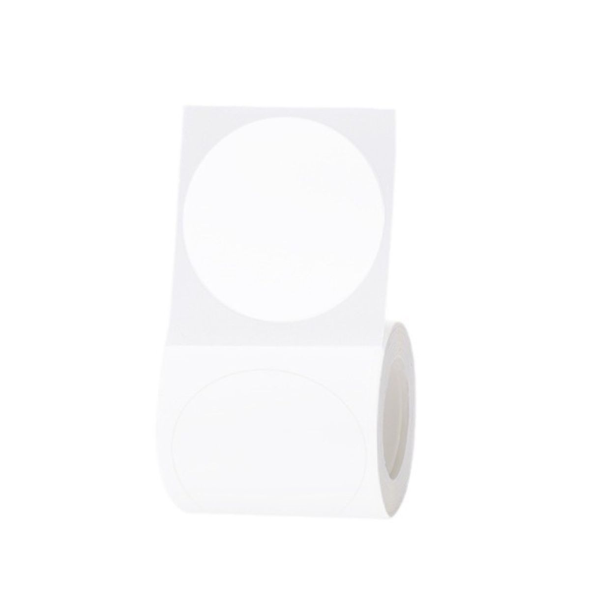B3s – 49x49mm PVC White Thermal Sticker Labels (Round) – 150 Stickers
