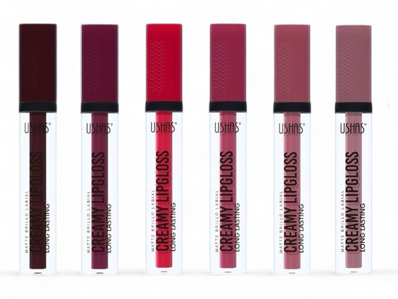 Set of 6 -Ushas Matte Creamy Long-Lasting Waterproof/Smudge Proof Lip Gloss