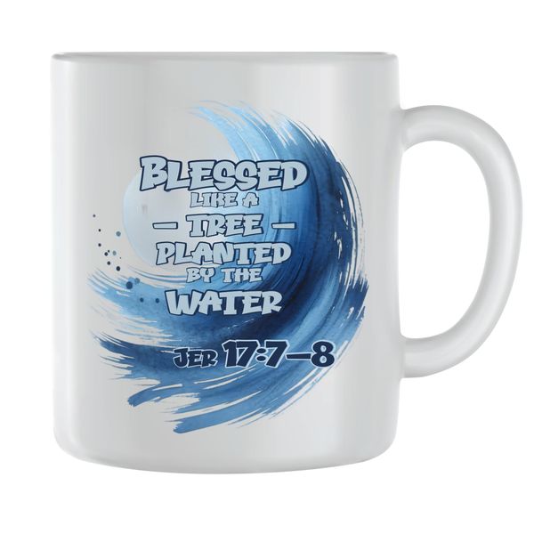 Blessed Like A Tree Coffee Mugs for Men Women Trendy Bible Verse Graphic125