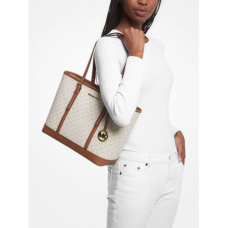 Michael michael kors jet set travel logo on sale tote