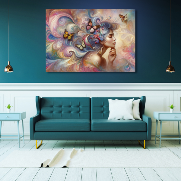 Canvas Wall Art Decor - Butterfly Goddess Artwork