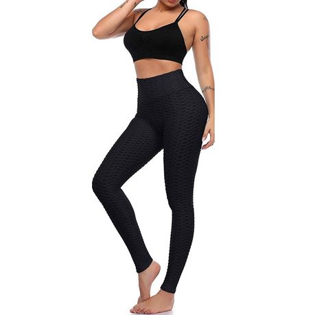MAWCLOS Women Trousers Elastic Waisted Pencil Pant High Waist Leggings  Casual Daily Tummy Control Jeggings Black XS 