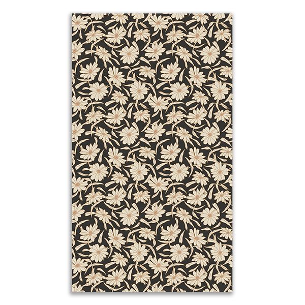 Cape Art Tablecloth - Beige Flower &amp; Black