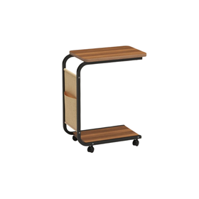 Multi-Functional C-Shaped End Bedside Table with 4 Wheels | Shop