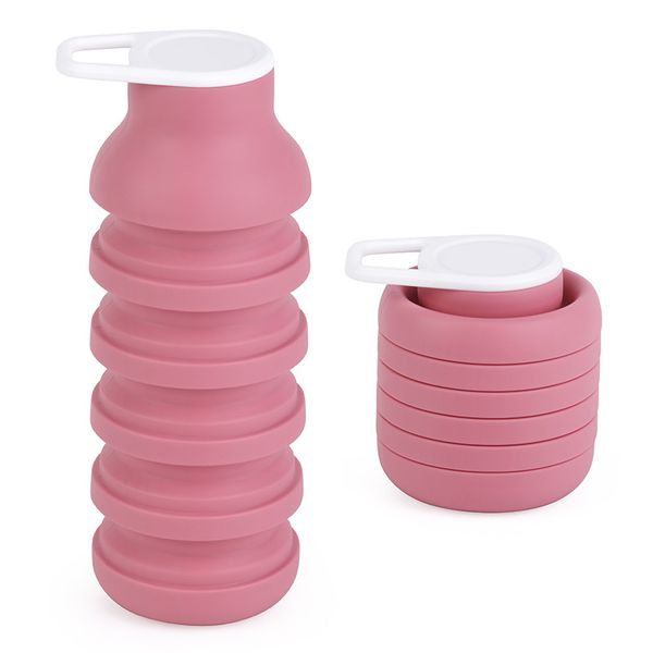 600ml Collapsible Silicone Water Bottle for Travel &amp; Sports