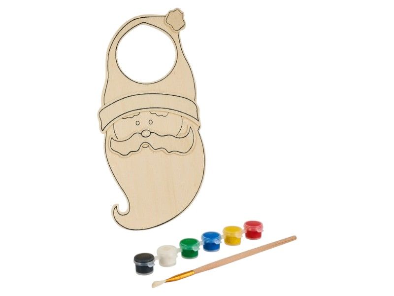 DIY Christmas Door Hanger - Santa Design with Paint &amp; Pencil Set