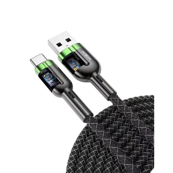Moxom MX-CB60 Type-C Cable - 1m High-Speed Charging with LED Indicator