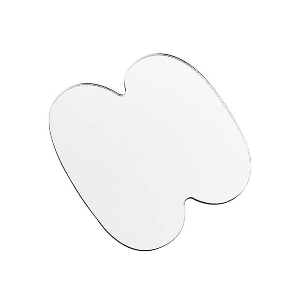 Double-Heart Acrylic Mirror Tray - Silver