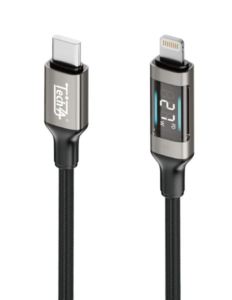 TechZA 27W USB-C to Lightning Fast Charging Cable with Display - 1m CA31