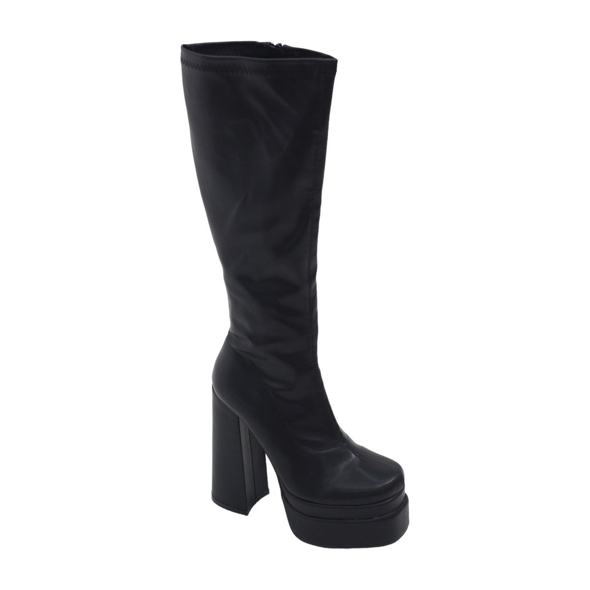 Lamara Paris Mabry Heel Knee High Platform 15cm Heel Boot Pat - Black ...