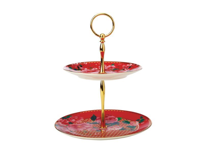 Maxwell and Williams Silk Road Two Tier Cake Stand